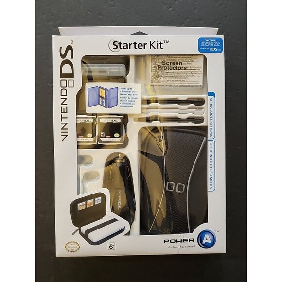 Nintendo DS Starter Kit Power A (Black) OPEN BOX *See* - Picture 1 of 9